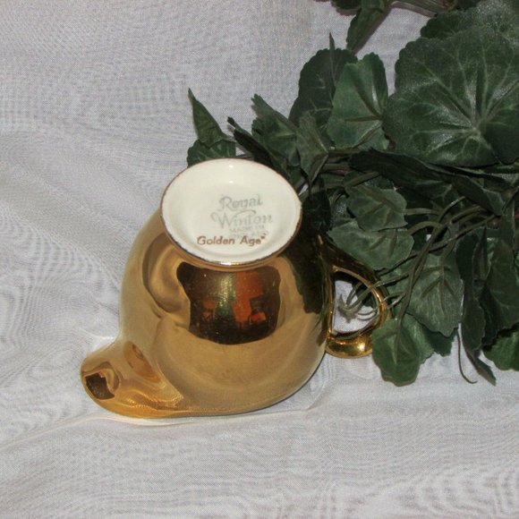 Royal Winton Golden Age Vintage Footed Creamer Gilt England - Picture 6 of 7